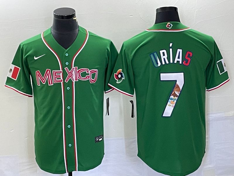 Men 2023 World Cub Mexico #7 Urias Green Nike MLB Jersey14->more jerseys->MLB Jersey